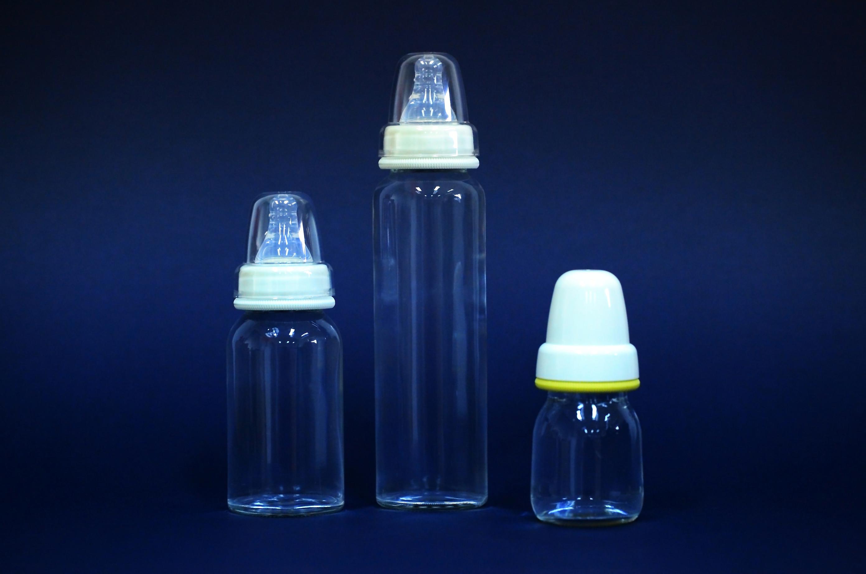 Environmental friendly Heatresistant Borosilicate 300ml Glass Baby