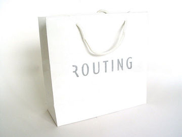 Custom Recycling White Paper Shopping Bags with Handles