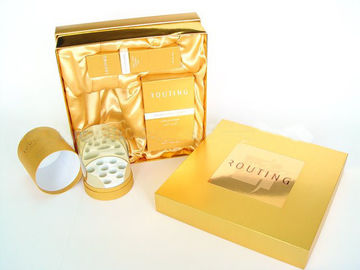 Large Gold Presentation Wine Gift Cardboard Boxes With Lids For Wedding