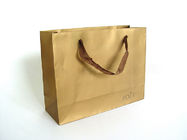 high quality Imprinted Brown Craft  Wax Paper Carrier Bags for Shopping