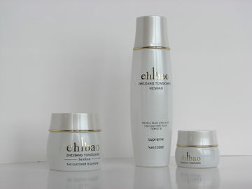 Mini 50ml White Frosted Empty Cream Cosmetic Glass Bottles and Jars